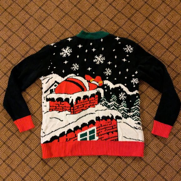 Arvilhill Ugly Christmas Sweater Mens Medium Mooning Santa Claus Humor Bad Santa - Picture 7 of 11